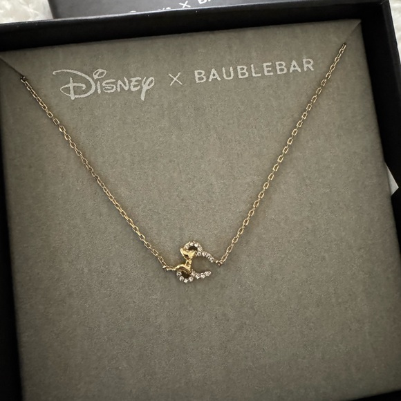NWT Disney BaubleBar Gold Filled Minnie Mouse Earrings & Necklace - Picture 4 of 8